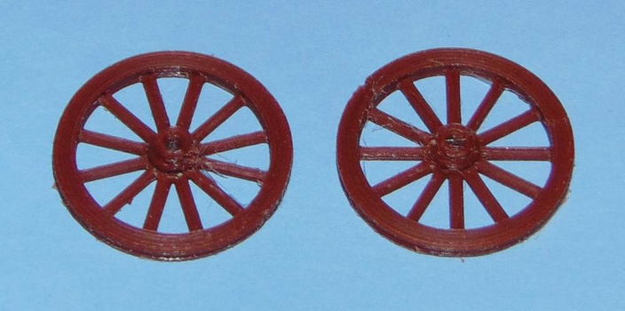 2 Wagenwielen - 24mm - 3D-print - 0