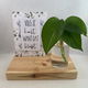 decoratie set houten standaard & quote kaart & vaasje adv 6 - 0 - Thumbnail