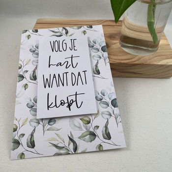 decoratie set houten standaard & quote kaart & vaasje adv 6 - 5