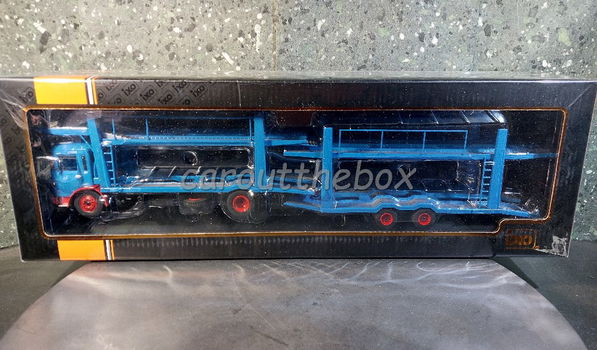 MAN auto transporter blauw 1:43 Ixo V1042 - 3