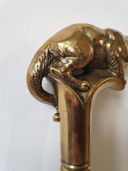 wandelstok met bronzen handgreep - 2