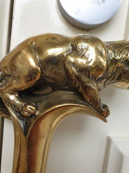 wandelstok met bronzen handgreep - 3