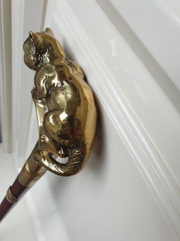 wandelstok met bronzen handgreep - 4