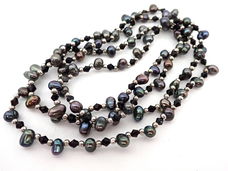 Lange ketting, echte parels