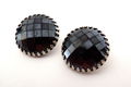 Prachtige oude clips, zwart glas - 2 - Thumbnail