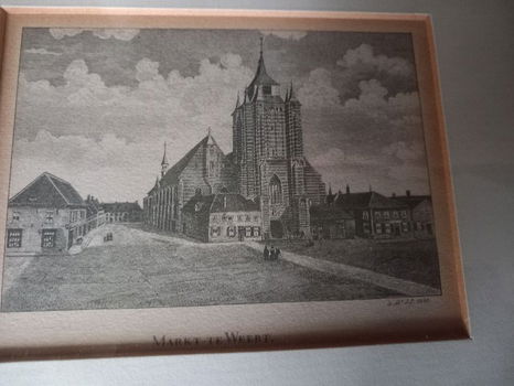 Weert - pentekening, ingelijst - 1