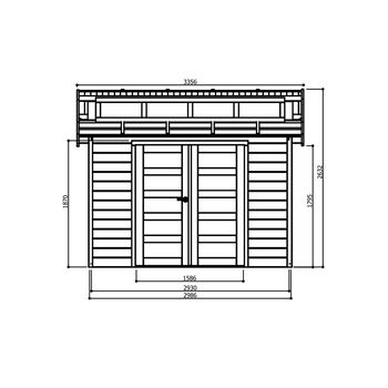 NIEUW modern houten tuinhuis Milano - S8246 - 1