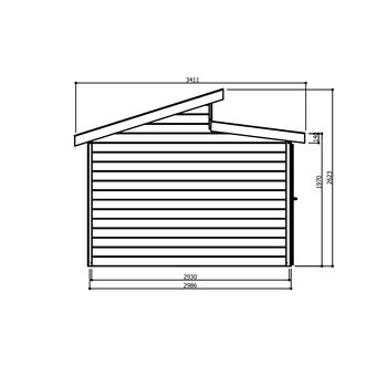 NIEUW modern houten tuinhuis Milano - S8246 - 2
