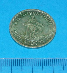 Zuid-Afrika - 10 cent 1963 - zilver - Pr
