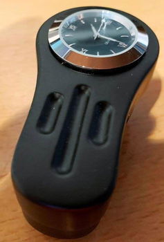 Zwart Stuur klokje, Zwart uurwerk 22mm / 25mm, per stuk - 0