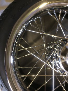 Harley twincam, set velgen met ronde rim, 19mm of 25mm wielas (deluxe) 16