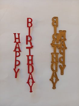 Stans / snijmal: Happy Birthday - 0