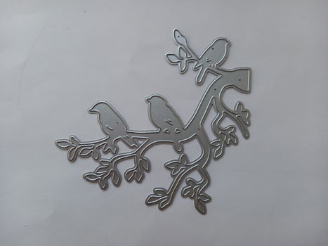 stans / snijmal : tak met 3 vogels - 0