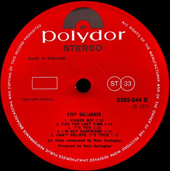 LP - Rory Gallagher - Rory Gallagher - 1