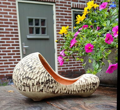 Vintage bloempot - retro - 0