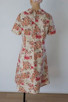 Vintage oma's jurk - maat 42 - 3