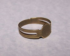Ring om zelf te decoreren, brons, verstelbaar