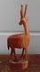 Vintage teakhouten hert - antilope - gazelle - houtsnijwerk - 2 - Thumbnail