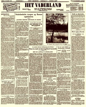 Het Vaderland - 29 maart 1942 - St Nazaire en Borneo - 0