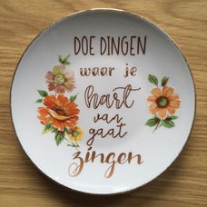 Wandbord/tekstbord (vintage/retro) & quote Doe dingen waar adv 1