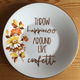 Wandbord/tekstbord (vintage/retro) Throw happiness around 1 - 0 - Thumbnail