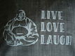 Kussenhoes met quote Live Love Laugh & Boeddha Budha - 1 - Thumbnail