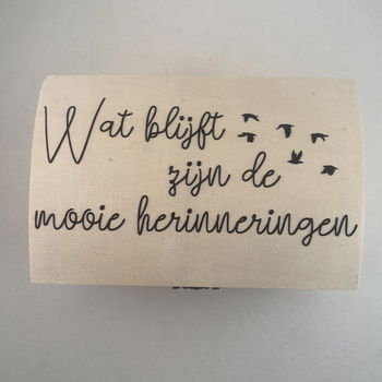 tekstbord / houten doosje om te rouwen/herinneren adv 2 - 1