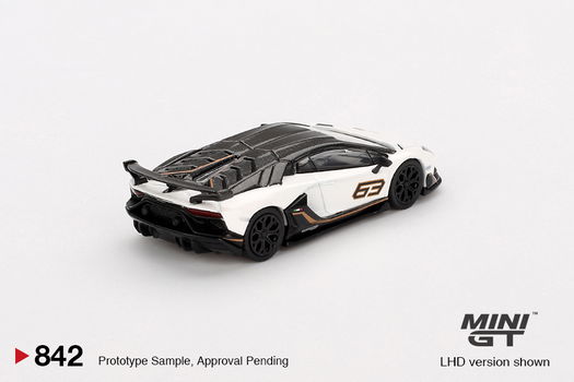 Mini GT 1/64 - Lamborghini Aventador SVJ 63 Bianco Asopo Mgt282 - 1