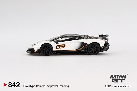 Mini GT 1/64 - Lamborghini Aventador SVJ 63 Bianco Asopo Mgt282 - 2