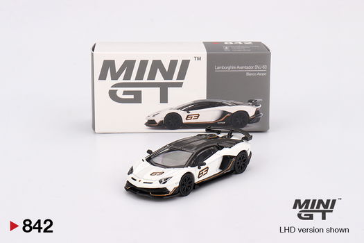 Mini GT 1/64 - Lamborghini Aventador SVJ 63 Bianco Asopo Mgt282 - 3