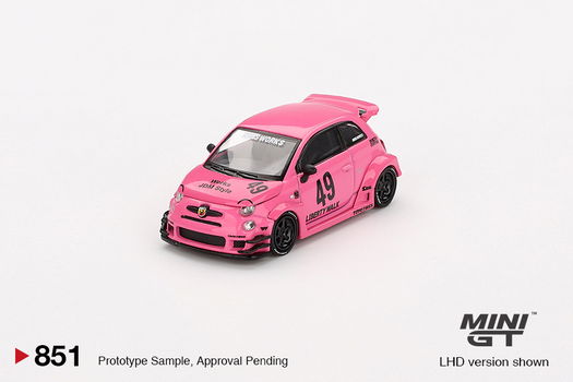 Mini GT 1/64 - ABARTH 595 LB-WORKS x Abas Works Pink Mgt288 - 0
