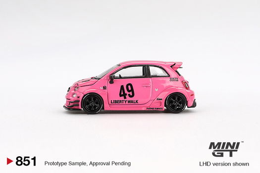 Mini GT 1/64 - ABARTH 595 LB-WORKS x Abas Works Pink Mgt288 - 2