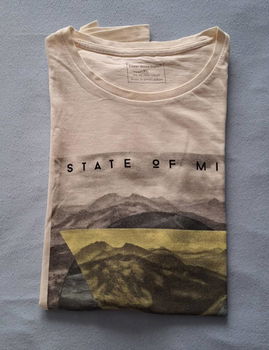 Te koop nieuw beige T-shirt van Primark met print (maat: XL) - 1