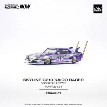 Nissan Skyline C21 Kaido racer purple / grey 1:64 Pop Race 109 - 0