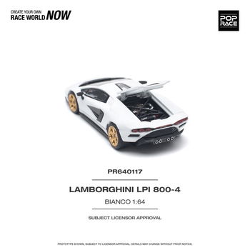Lamborghini Countach LPI 800-4 white 1:64 Pop Race 111 - 1