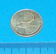 Canada - 25 cent 1968 - zilver