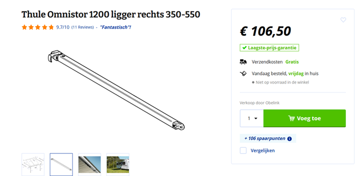 Thule Omnistor 1200 ligger rechts 350-550 - 0