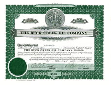 Aandeel Buck Creek Oil Company - 19190 - overdruk