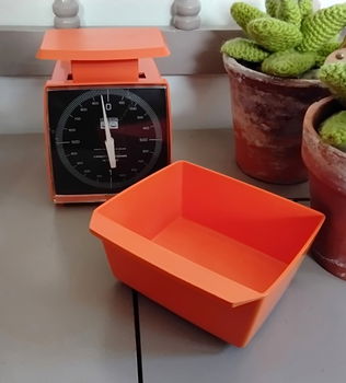 Retro - vintage - oranje - keukenweegschaal - 5