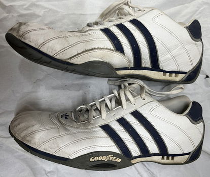 Adidas Original Goodyear collector's model ultra zeldzaam, Wit/blauw, MAAT 46 1/2 - 0