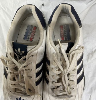 Adidas Original Goodyear collector's model ultra zeldzaam, Wit/blauw, MAAT 46 1/2 - 2