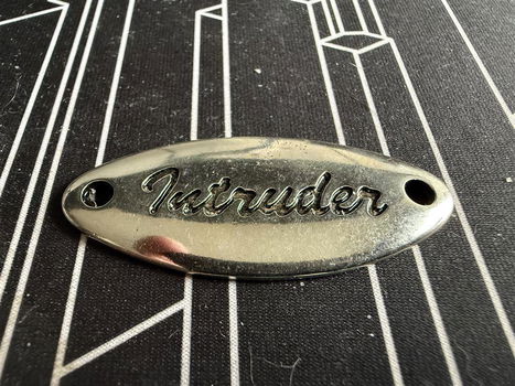 Ovaal metalen plaatje Intruder, iets bijzonders - 0