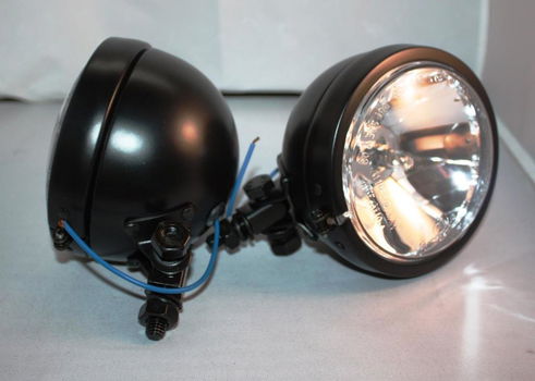 Spotlights Zwart 120 mm 4 1/2 120mm H3 12V 55W E-keur, per paar - 0