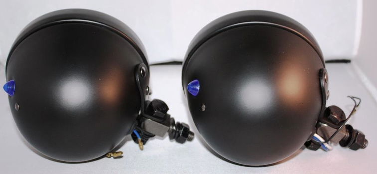Spotlights Zwart 120 mm 4 1/2 Bulb 12V, per paar - 3