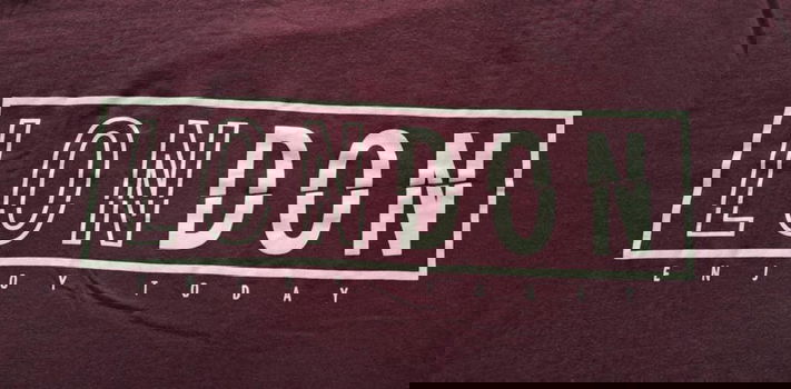 Nieuw bruin T-shirt van Lefties met print London (maat: XL). - 4