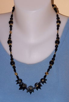 Zwart Agaat klauwtjes collier