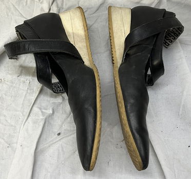 BIKKEMBERGS damesschoenen exclusief, zwart/wit, leder, maat 39, gebruikt - 1