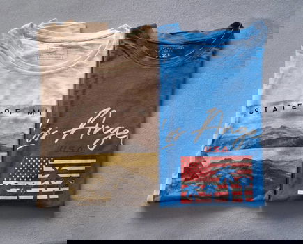 Te koop nieuw blauw T-shirt van Primark met print (maat: XL) - 1