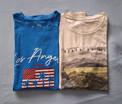 Te koop nieuw blauw T-shirt van Primark met print (maat: XL) - 2