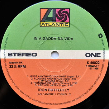 LP - Iron Butterfly - In-a-gadda-da-vida - 0